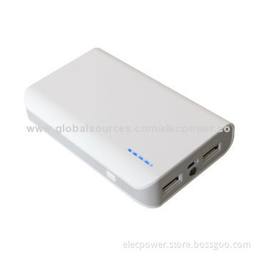 6,600mAh Capacity Dual USB Port Power Banks, 18650*3 Lithium Battery, LED Display, Triple Safety